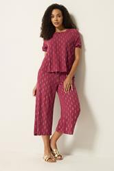 M&Co Berry Red Foil Detail Blouse | M&Co 2