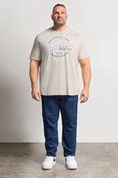 JACK & JONES Big & Tall Moonbeam White Graphic T-Shirt | BadRhino 1