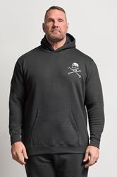 BadRhino Big & Tall Black Skull Graphic Hoodie | BadRhino 1