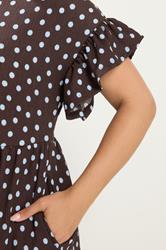 YOURS Plus Size Chocolate Brown Polka Dot Maxi Dress | Yours Clothing 4