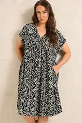 EVANS Curve Black Ikat Mini Dress 3