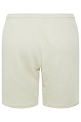 JACK & JONES Big & Tall Moonbeam White Logo Jogger Sweat Shorts | BadRhino 4