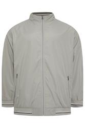 KAM Big & Tall Silver Grey Lightweight Harrington Jacket