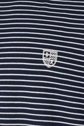 BadRhino Big & Tall Navy Blue Extra Long Stripe Pique T-Shirt | BadRhino 7