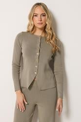 LTS Tall Women's Mocha Brown Button Cardigan | Long Tall Sally 3