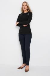 LTS Tall Black Eyelet Detail Jumper | Long Tall Sally 2