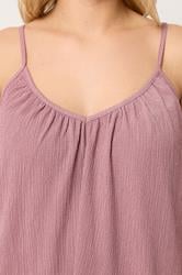 YOURS Plus Size Pink Gathered Swing Vest Top | Yours Clothing 4