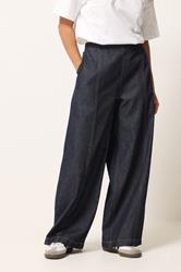 PixieGirl Petite Women's Dark Blue Seam Front Balloon Jeans | PixieGirl 1