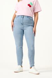 YOURS Plus Size Light Blue Stretch Skinny AVA Jeans | Yours Clothing 1