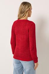 LTS Tall Women's Bright Red Knitted Cardigan | Long Tall Sally 2