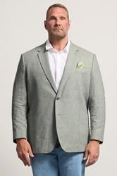 BadRhino Tailoring Big & Tall Green Linen Blazer | BadRhino 1