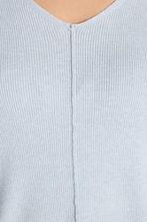 EVANS Plus Size Blue Batwing Sleeve Jumper 4