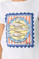 M&Co Petite White Sardine Graphic Print Cotton T-Shirt | M&Co 4