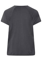 YOURS Plus Size Grey Skull Print Laser Cut T-Shirt | Yours Clothing 2