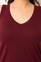 YOURS Plus Size Red V-Neck Vest Top | Yours Clothing 4