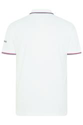 BadRhino Big & Tall White England Embroided Polo Shirt | BadRhino 6