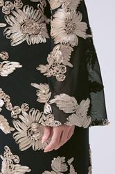 YOURS LONDON Plus Size Black Floral Applique Maxi Dress | Yours Clothing 4