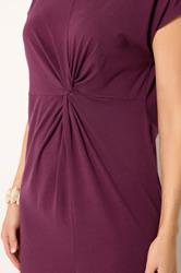 LTS Tall Women's Plum Purple Twist Cotton Midi Dress | Long Tall Sally 4