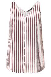 YOURS Curve Purple Stripe Button Vest Top