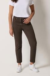 M&Co Chocolate Brown Ankle Grazer Jeans | M&Co 1