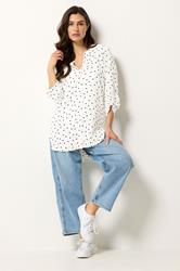 M&Co White & Black Polka Dot Shirt | M&Co 1