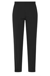 M&Co Pantalon noir en maille point de Rome avec coutures apparentes
