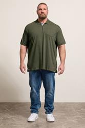 D555 Khaki Basic Polo Shirt | BadRhino 1