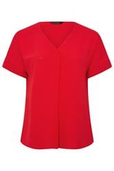 EVANS - Blouse plissée sur le devant - Rouge