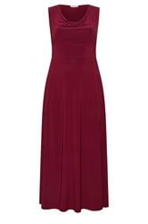 YOURS LONDON Curve Wine Red Drape Front Maxi Dress