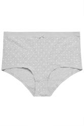 YOURSET 5 PACK Plus Size Pink & Grey Heart Full Briefs | Yours Clothing 7