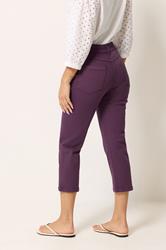 M&Co Petite Berry Purple Ankle Grazer Jeans | M&Co 2
