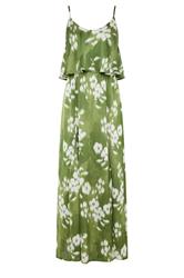 STAR Green Abstract Satin Maxi Dress | StarByJM 5