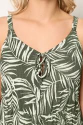 YOURS Plus Size Khaki Green Keyhole Midi Dress | Yours Clothing 5