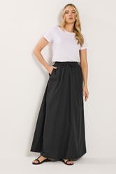 LTS Tall Women's Black Pull On Cotton Maxi Skirt | Long Tall Sally 3