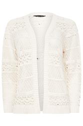 M&Co Cream Open Front Crochet Cardigan | M&Co 6