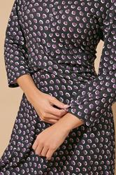 M&Co Petite Berry Purple Spot Twist Front Dress | M&Co 4