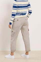 M&Co Petite Natural Brown Straight Leg Cargo Trousers | M&Co 2