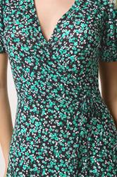 M&Co Cobalt Blue Ditsy Floral Wrap Dress | M&Co 4