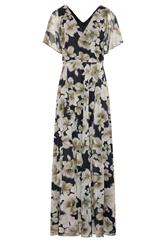 LTS Tall Black Floral Mesh Maxi Dress