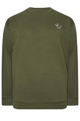 IronRhino Big & Tall Olive Green Logo Sweatshirt | BadRhino 1