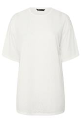 YOURS Curve White Animal Burnout T-Shirt