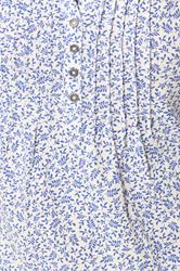 M&Co Petite Blue Leaf Print Cotton Sleeveless Henley Top | M&Co 4