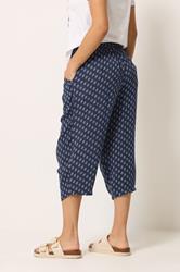 M&Co Petite Navy Blue Cropped Dobby Trousers | M&Co 2