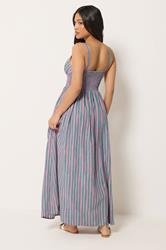 PixieGirl Petite Women's Pink Stripe Wrap Maxi Dress | PixieGirl 2