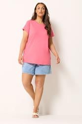 YOURS 5 PACK Plus Size Pink & Orange Core T-Shirts | Yours Clothing 4