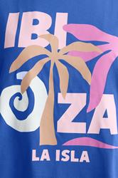 YOURS Plus Size Blue & Leopard Print 'Ibiza' Pyjama Set | Yours Clothing 4