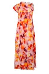 YOURS LONDON Curve Orange Blurred Abstract Buckle Detail Dress