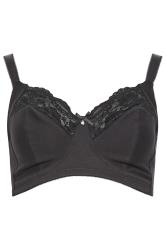 M&Co Black Lace Trim Non Wired Bra | M&Co  6