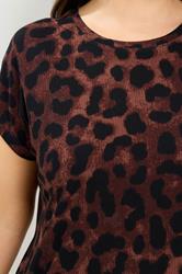 YOURS Plus Size Brown Leopard T-Shirt | Yours Clothing 4