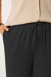 YOURS Plus Size Black Textured Trousers | Yours Clothing 4